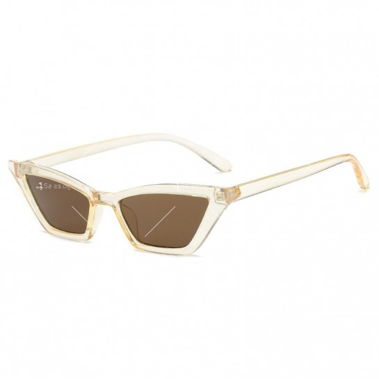 Дамски слънчеви очила във формата на  издължено котешко око с тънка рамка YJ67