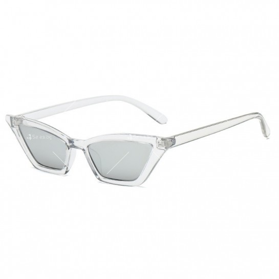 Дамски слънчеви очила във формата на  издължено котешко око с тънка рамка YJ67