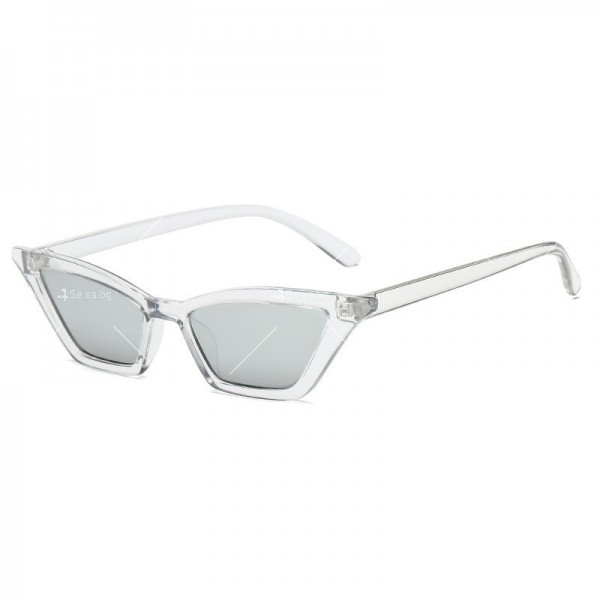 Дамски слънчеви очила във формата на  издължено котешко око с тънка рамка YJ67 6