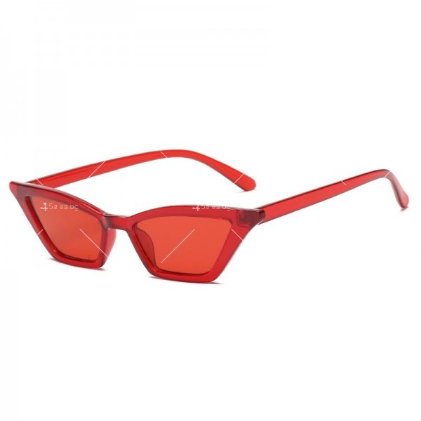 Дамски слънчеви очила във формата на  издължено котешко око с тънка рамка YJ67 8