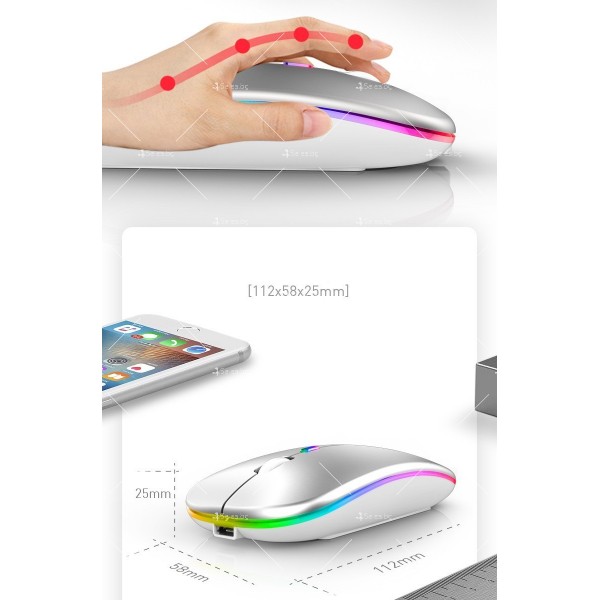 Безжична Bluetooth мишка в няколко цвята MS6 BT+2.4G MS6 8