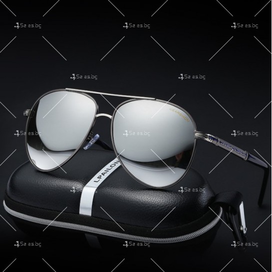 Нов модел поляризирани луксозни мъжки слънчеви очила с форма „Авиатор“ YJ91