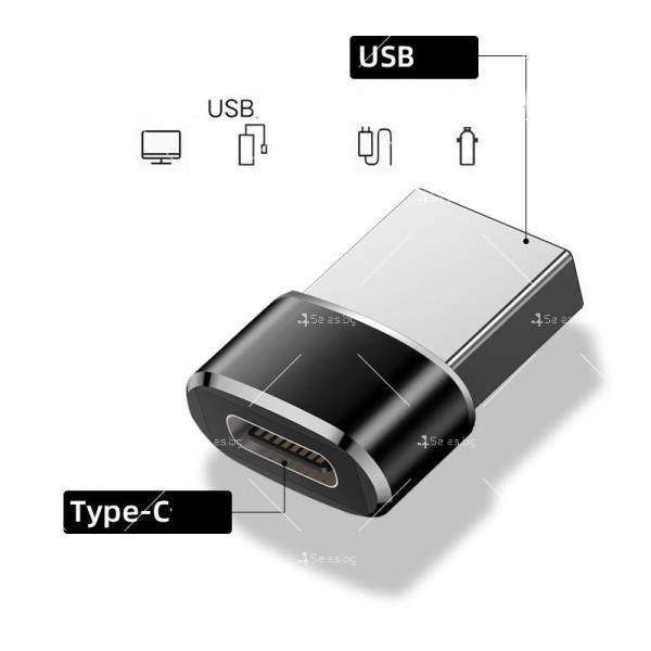 USB преобразувател, за бързо зареждане или пренос на данни Type-C - CA131 8