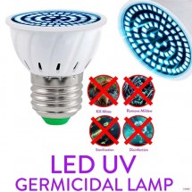 Дезинфекционна UVC-лампа UV бактерицидна крушка Е27, 220V, 48LEDs 5W