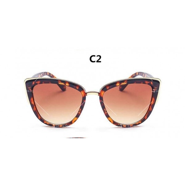 Дамски ретро винтидж стил слънчеви очила тип котешко око 7549 4