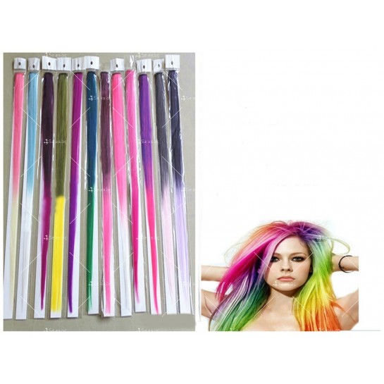 Кичур за коса в преливащи се цветове, 50 см. дължина F50