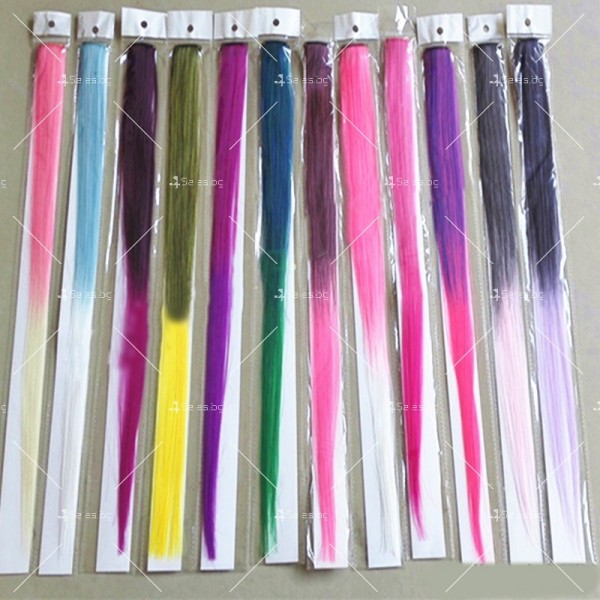 Кичур за коса в преливащи се цветове, 50 см. дължина F50 4