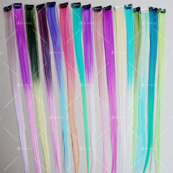 Кичур за коса в преливащи се цветове, 50 см. дължина F50 5