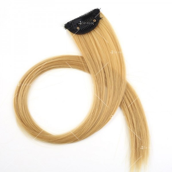 Дълъг цветен удължител за коса с клипс F56 4