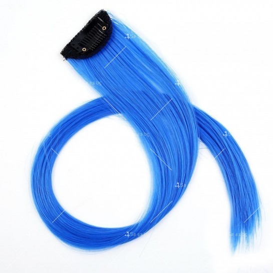 Дълъг цветен удължител за коса с клипс F56