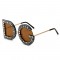 Модни слънчеви дамски очила с форма на стъклата D&G YJ78 3