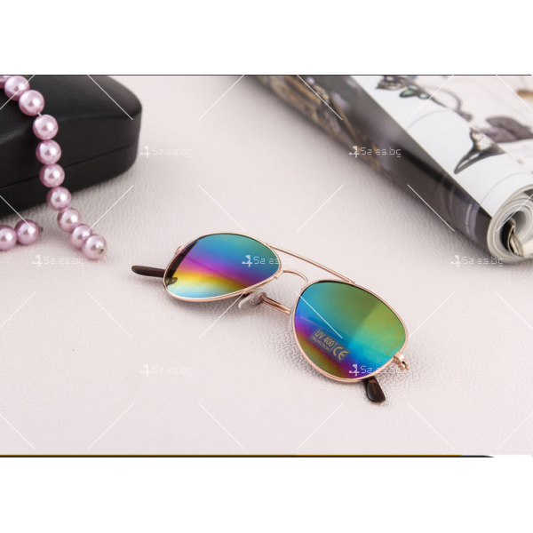 Нов модел дамски слънчеви очила с огледални стъкла в различни цветове YJ85 5