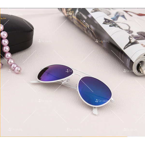 Нов модел дамски слънчеви очила с огледални стъкла в различни цветове YJ85 8