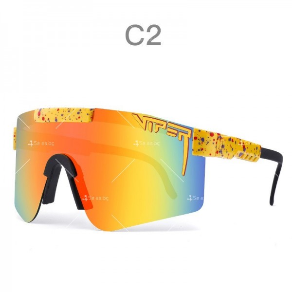 Двойни широки поляризирани спортни слънчеви очила рамка Tr90 и Uv400 защита YJ86 2