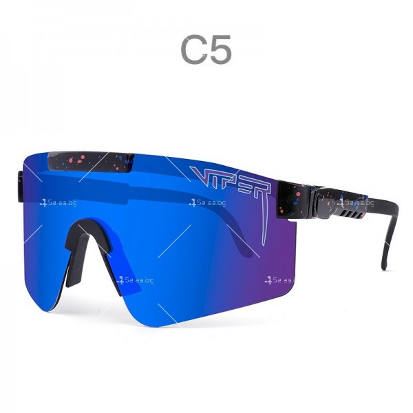 Двойни широки поляризирани спортни слънчеви очила рамка Tr90 и Uv400 защита YJ86 5