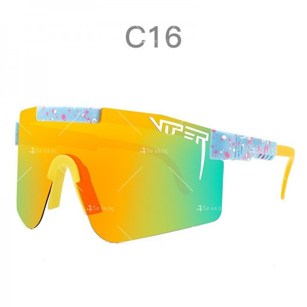 Двойни широки поляризирани спортни слънчеви очила рамка Tr90 и Uv400 защита YJ86 11
