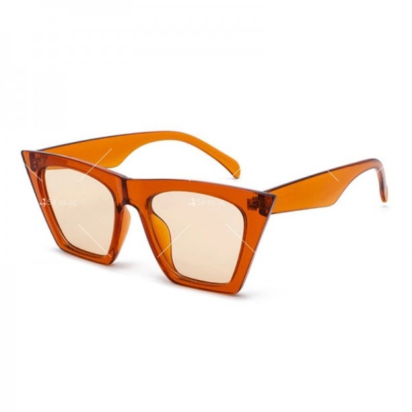 Дамски слънчеви очила с конусовидна форма на стъклата 3
