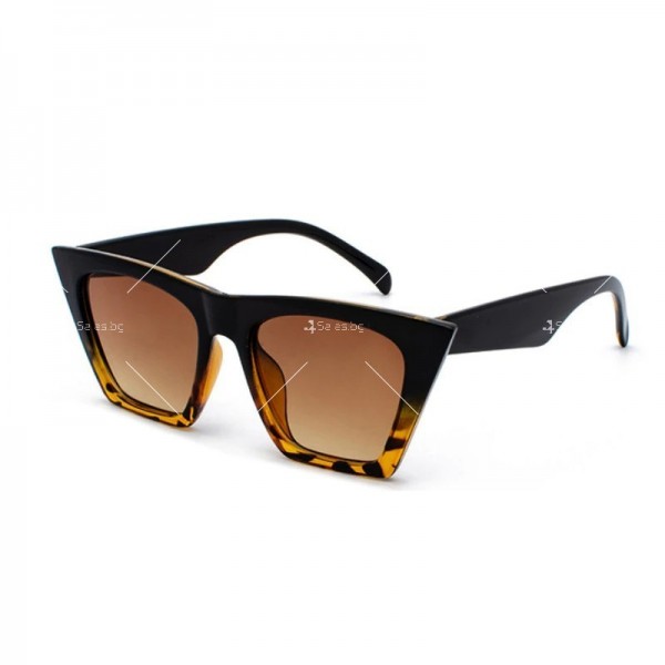 Дамски слънчеви очила с конусовидна форма на стъклата 5