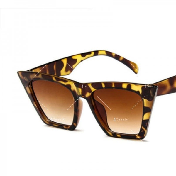 Дамски слънчеви очила с конусовидна форма на стъклата 8