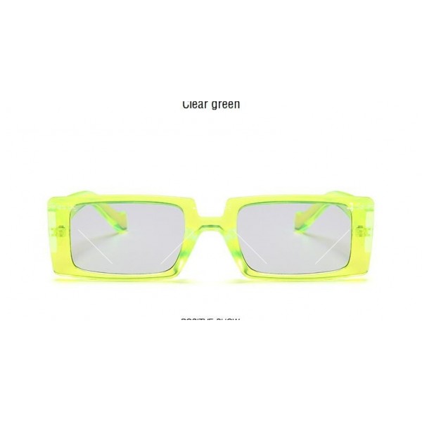 Винтидж цветни дамски слънчеви очила с издължена квадратна форма 2