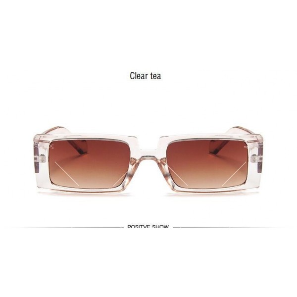 Винтидж цветни дамски слънчеви очила с издължена квадратна форма 9
