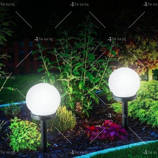 Соларна LED лампа за градина, 12V 400mAh, бяла светлина - H LED35