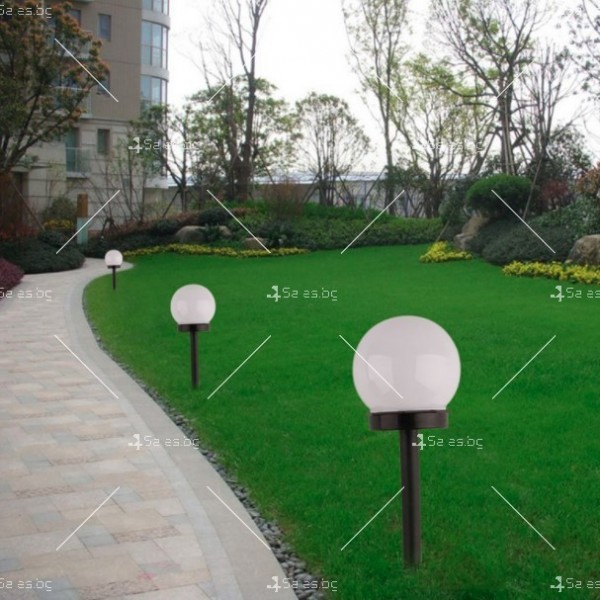 Соларна LED лампа за градина, 12V 400mAh, бяла светлина - H LED35 8