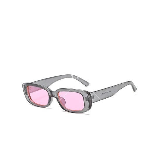 Правоъгълни ретро дамски слънчеви очила със заоблена рамка
