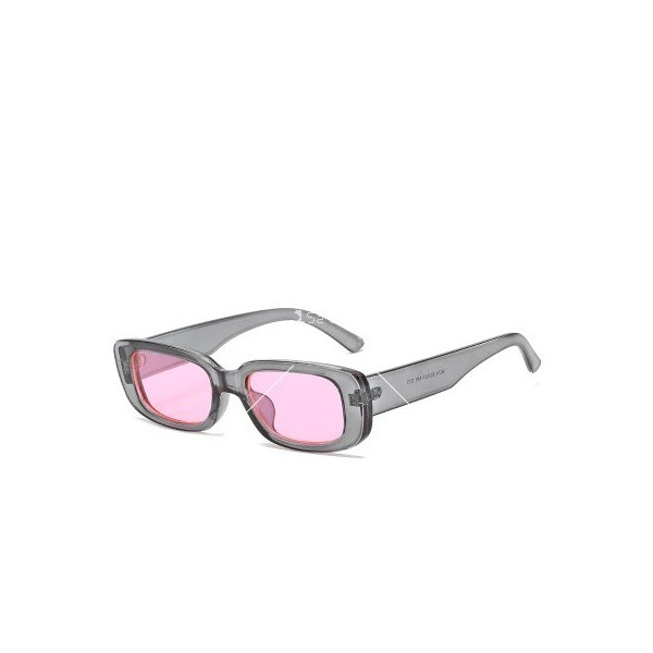 Правоъгълни ретро дамски слънчеви очила със заоблена рамка 1