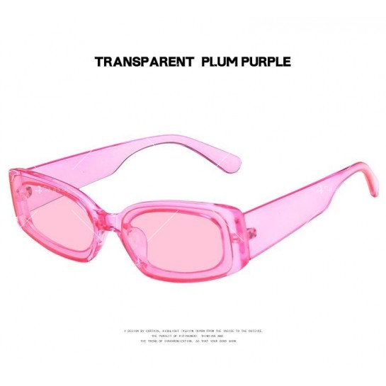 Дамски пластмасови правоъгълни очила със заоблени краища