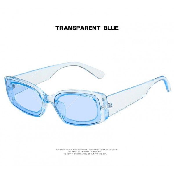 Дамски пластмасови правоъгълни очила със заоблени краища 4