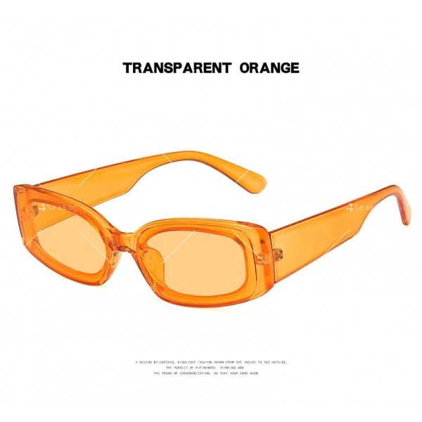 Дамски пластмасови правоъгълни очила със заоблени краища 7