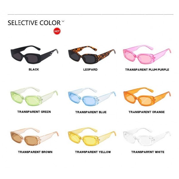 Дамски пластмасови правоъгълни очила със заоблени краища 12