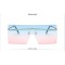 Големи квадратни дамски Oversized слънчеви очила без рамка, UV400 11