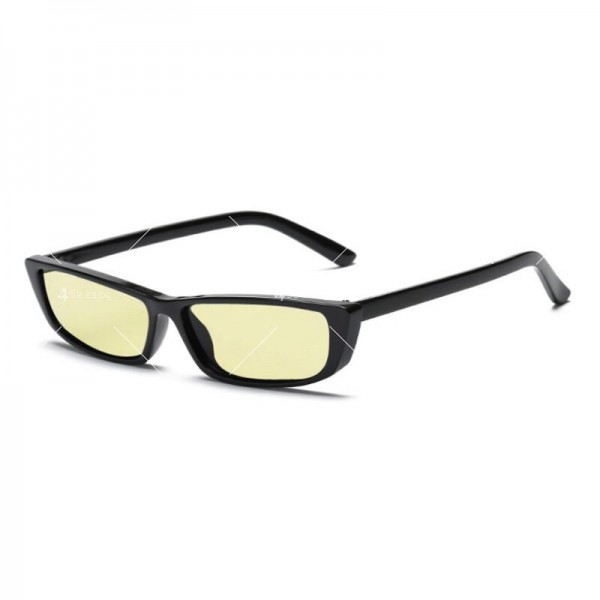 Дамски слънчеви очила с малък размер на стъклата и силно издължена форма 6