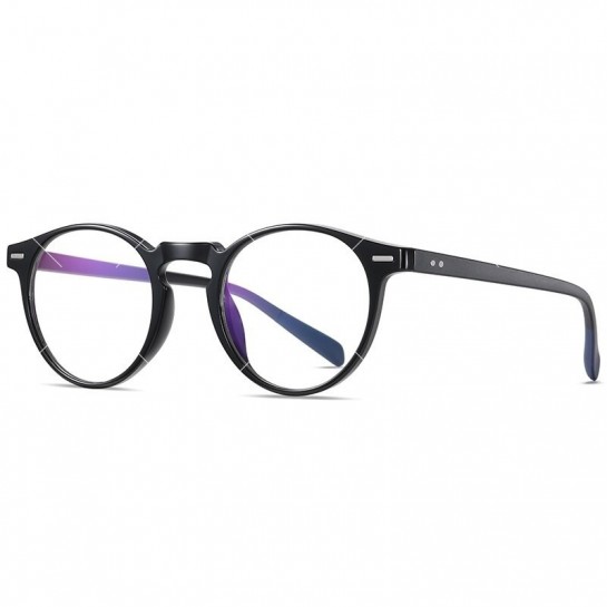 Дамски кръгли очила за компютър с гъвкави оптични рамки и Blue Light Blocking