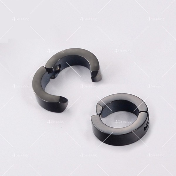 Висококачествени кръгли пънк обеци от неръждаема стомана А198 7
