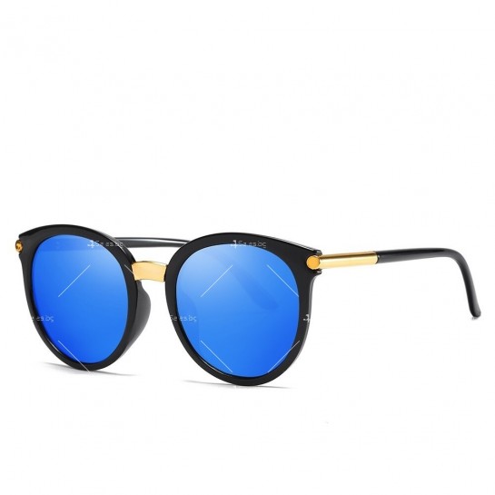 Дамски слънчеви очила с кръгли огледални лещи и защита UV400 DCM