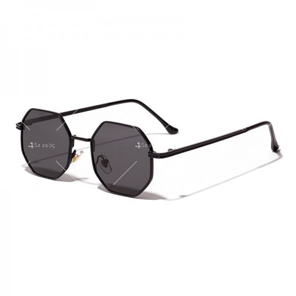 Ретро слънчеви очила с огледални стъкла във формата на осмоъгълник 1