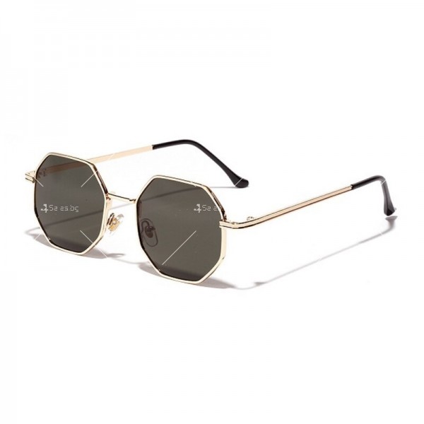 Ретро слънчеви очила с огледални стъкла във формата на осмоъгълник 2