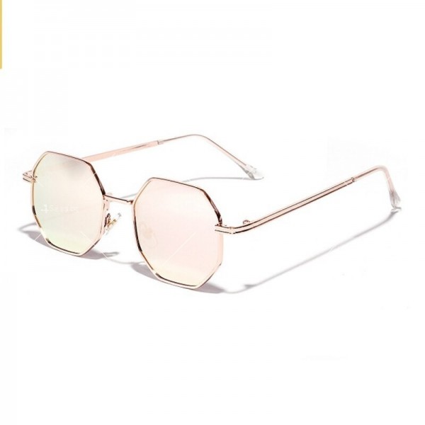 Ретро слънчеви очила с огледални стъкла във формата на осмоъгълник 3