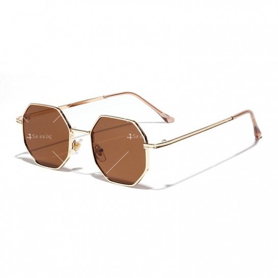 Ретро слънчеви очила с огледални стъкла във формата на осмоъгълник