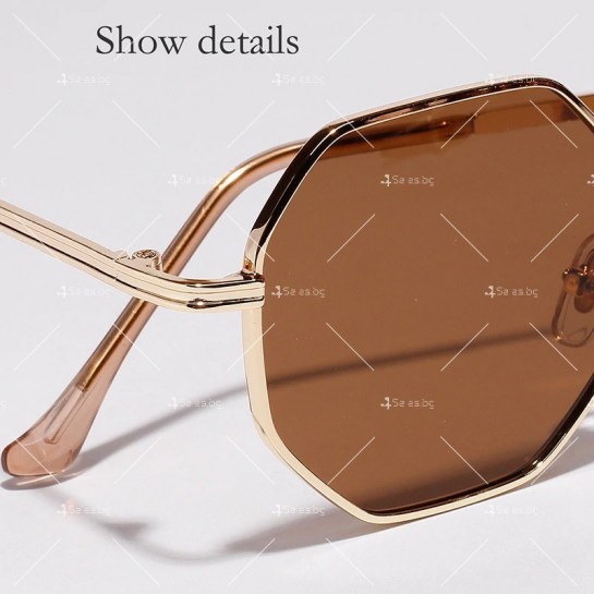 Ретро слънчеви очила с огледални стъкла във формата на осмоъгълник