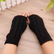 Дамски плетени вълнени ръкавици без пръсти DM4 7