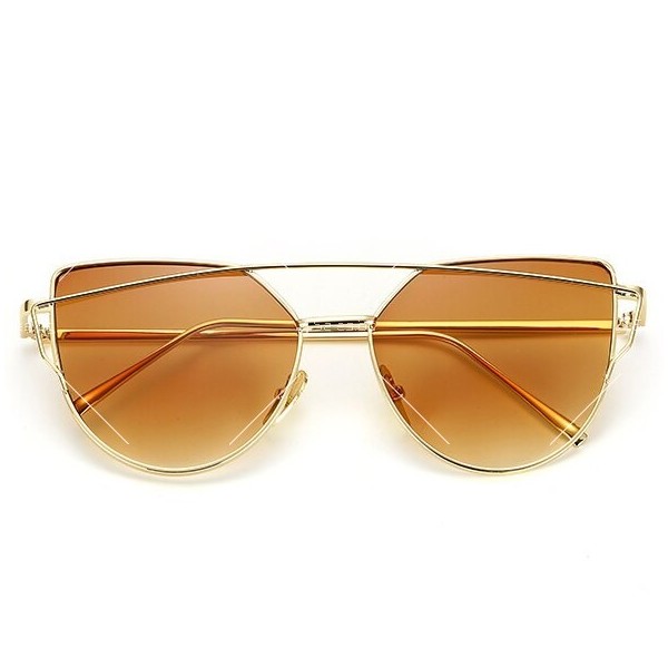 Дамски слънчеви очила с метална рамка и огледални стъкла 3