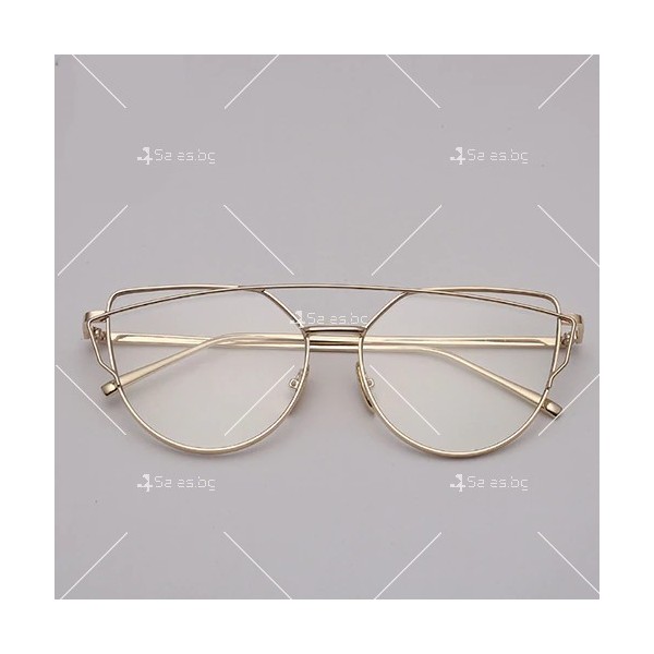 Дамски слънчеви очила с метална рамка и огледални стъкла 26