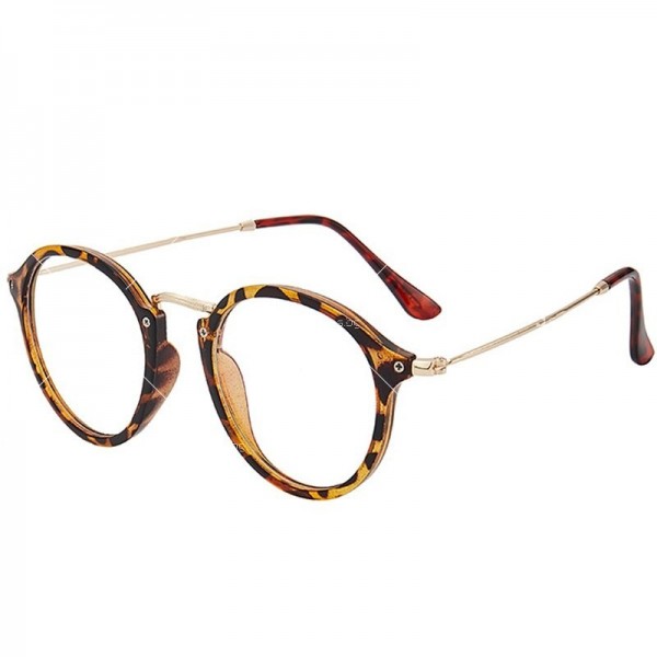 Дамски модни слънчеви очила с рамка от метал и пластмаса с кръгли стъкла 9