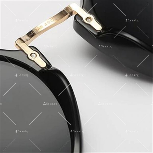 Дамски модни слънчеви очила с рамка от метал и пластмаса с кръгли стъкла 14
