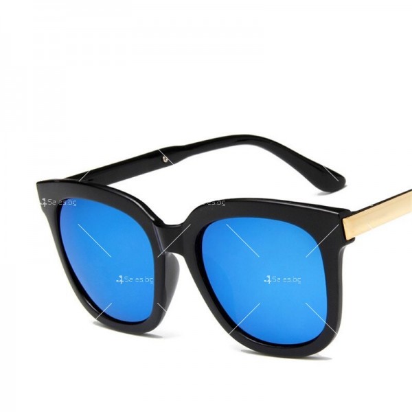 Дамски слънчеви очила с огледални стъкла тип котешки очи 2