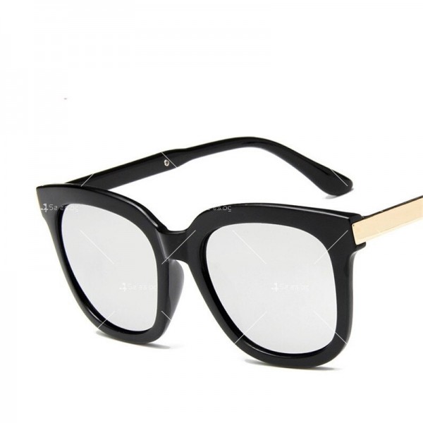 Дамски слънчеви очила с огледални стъкла тип котешки очи 4